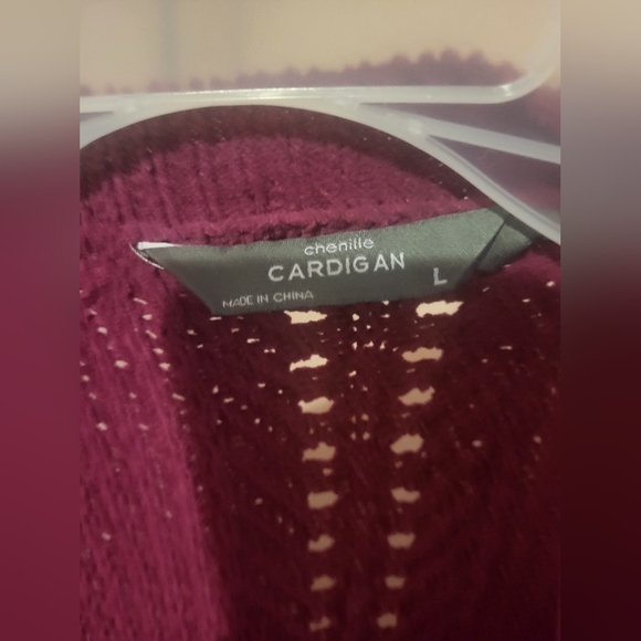 Chenille cardigan large NWOT - Picture 3 of 3